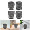 Buddha Head Resin Planter Modern Decorative Flowerpot Statue for Home Office Desktop Garden