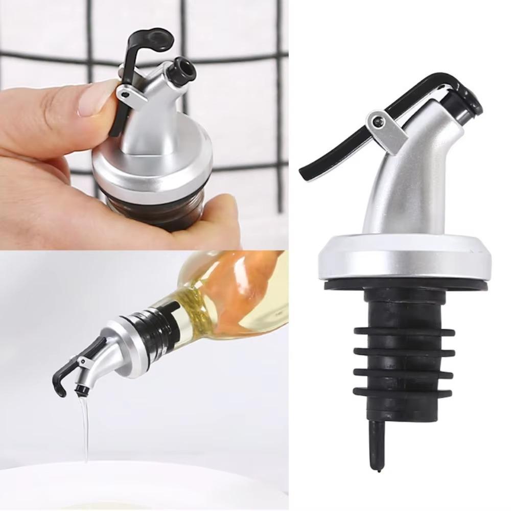 3PC Stainless Steel Oil Vinegar Cruet Dispenser with Drip Free Spouts for Kitchen Wine Olive Oil Balsamic Dressing Pourer Bottle