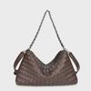 2024 Autumn/Winter Diamond-Patterned Leather Handbag - Trendy Cowhide Shoulder & Messenger Bag for Women