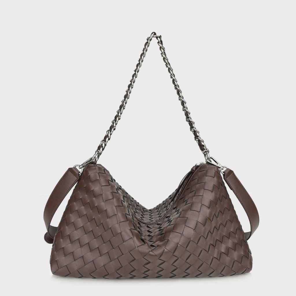 2024 Autumn/Winter Diamond-Patterned Leather Handbag - Trendy Cowhide Shoulder & Messenger Bag for Women