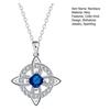 Celtic Knot Necklace Witches Knot Birthstone Necklace Sparkling Celtic Symbol Necklace Wiccan Spiritual Jewelry Gift for Women Mom Wife Girlfriend