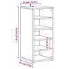 Shoe Cabinet Sonoma Oak 31.5 x 35 x 70 cm Particleboard