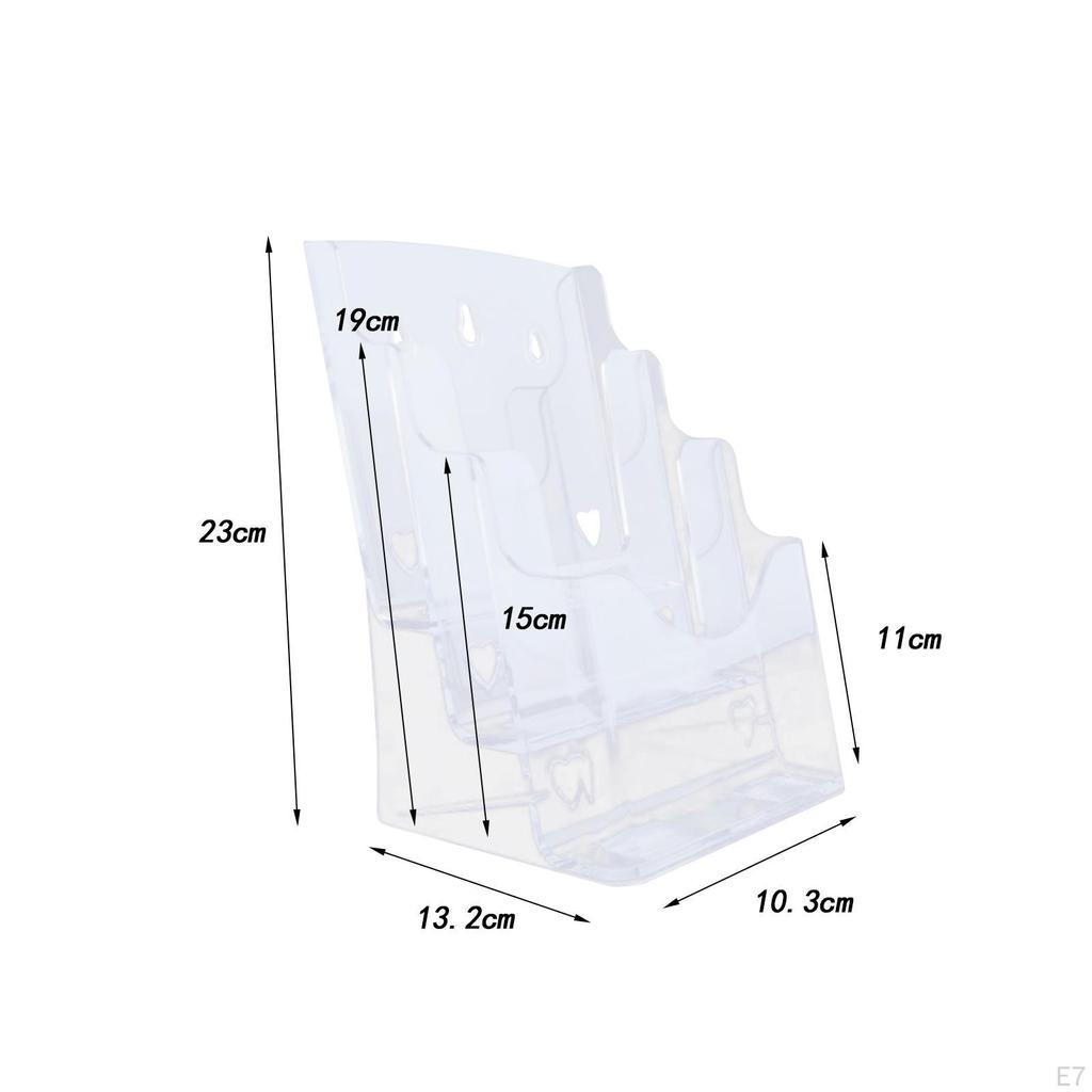 Acrylic Brochure Holder Display Stand Gifts Document Paper Literature Magazine