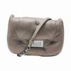 Chain Strap Logo Patch Leather Shoulder Crossbody Bag Women Bags Gray S56WG0181P4300T4315