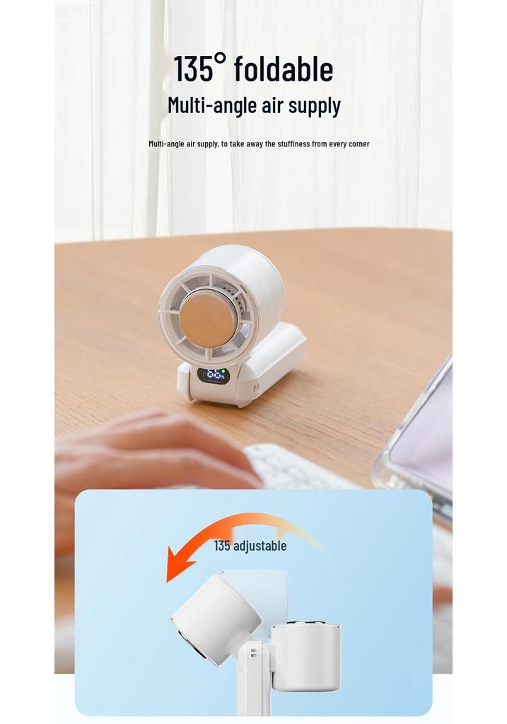 100-Speed USB Portable Mini Cooling Fan - High-Speed Folding Handheld Design