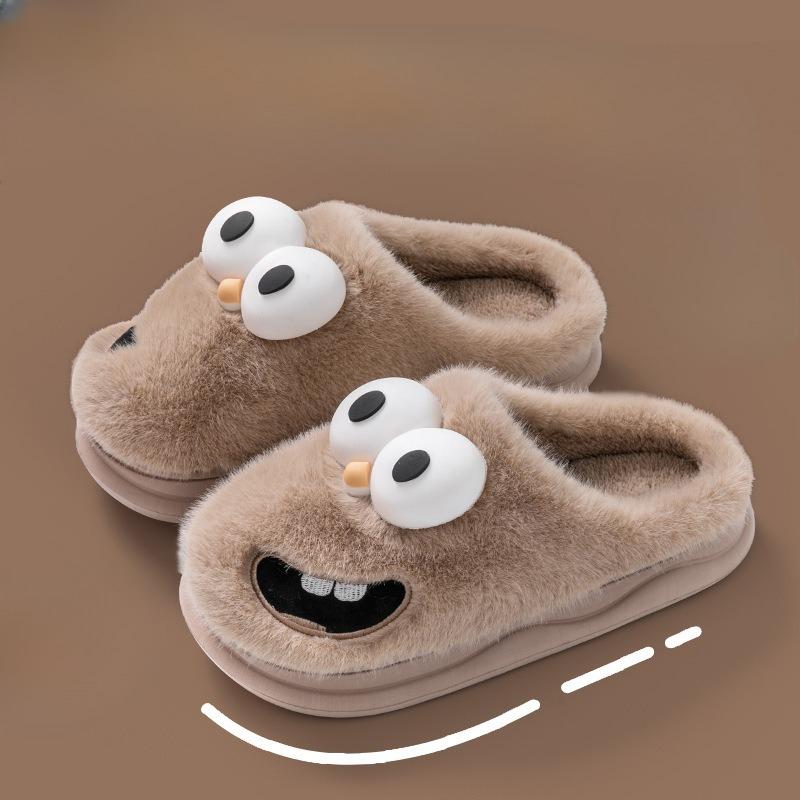 New Cotton Shoes, Anti-slip and Warm Indoor Home, Plush Slippers, Women's Shoes