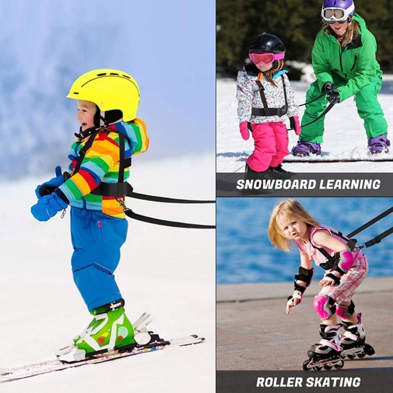 Kids Ski Harness Ski Shoulder Training Harness Ski Training Leashes for Skating, Skateboarding, Snowboard to Beginner