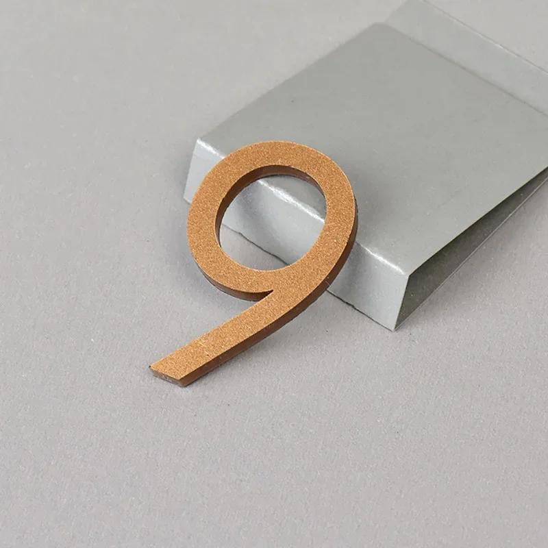 0-9 Ziffern Hausnummer Aufkleber 3D Selbstklebend Türschild Außen Briefkasten Hotel Apartment Zimmer Adressschild Heimdeko