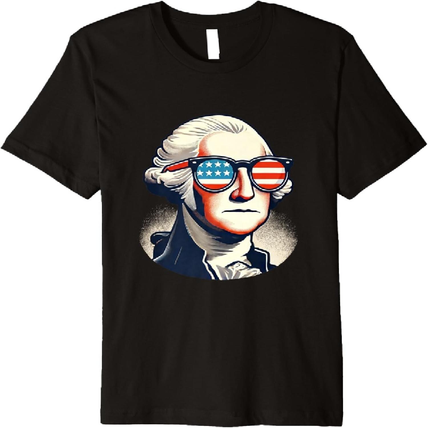 4th of July Independence Day George Washington History Premium T-Shirt XXXXXL разноцветный