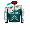 Men's 3D Dolphin Print Zipper Jacket NFL Flight Suit