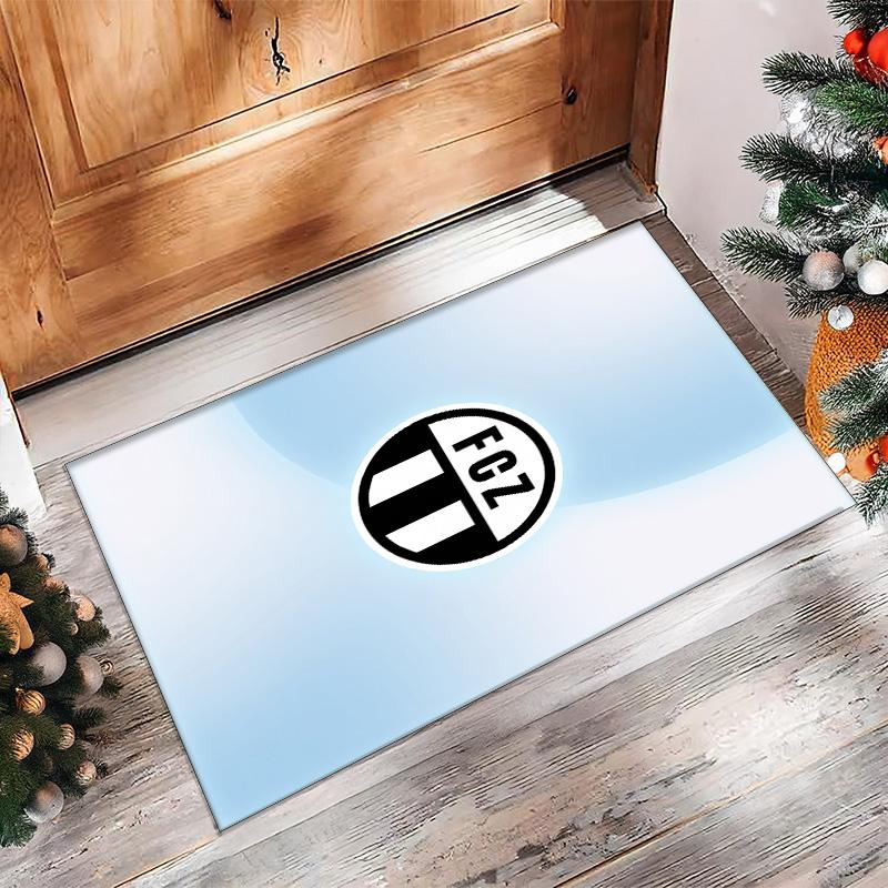 Tappeto Morbido Area Rug con Motivo Calcio FC Zürich Antiscivolo Tappeto per Pavimento Interno Tappetino Decorazione Sportiva per Camera da Letto