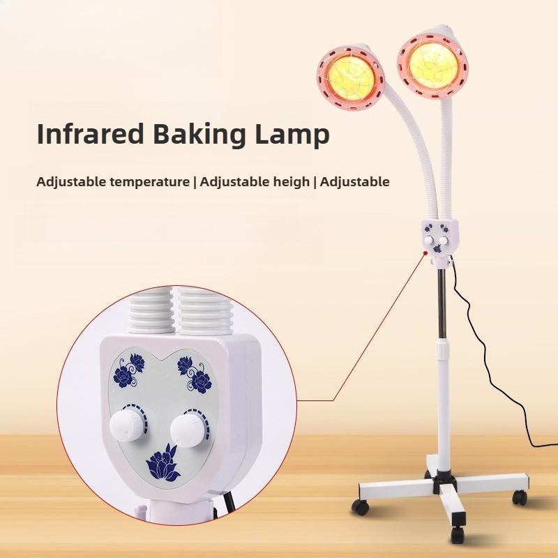 Household Vertical Infrared Therapy Heating Lamp Beauty Salon Professional Dual Head Dual Control Electric Baking Lamp