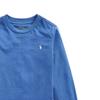 Polo Ralph Lauren Solid Color Logo Embroidered Crew Neck Casual Long Sleeve Kids Tops Blue 323854677-021