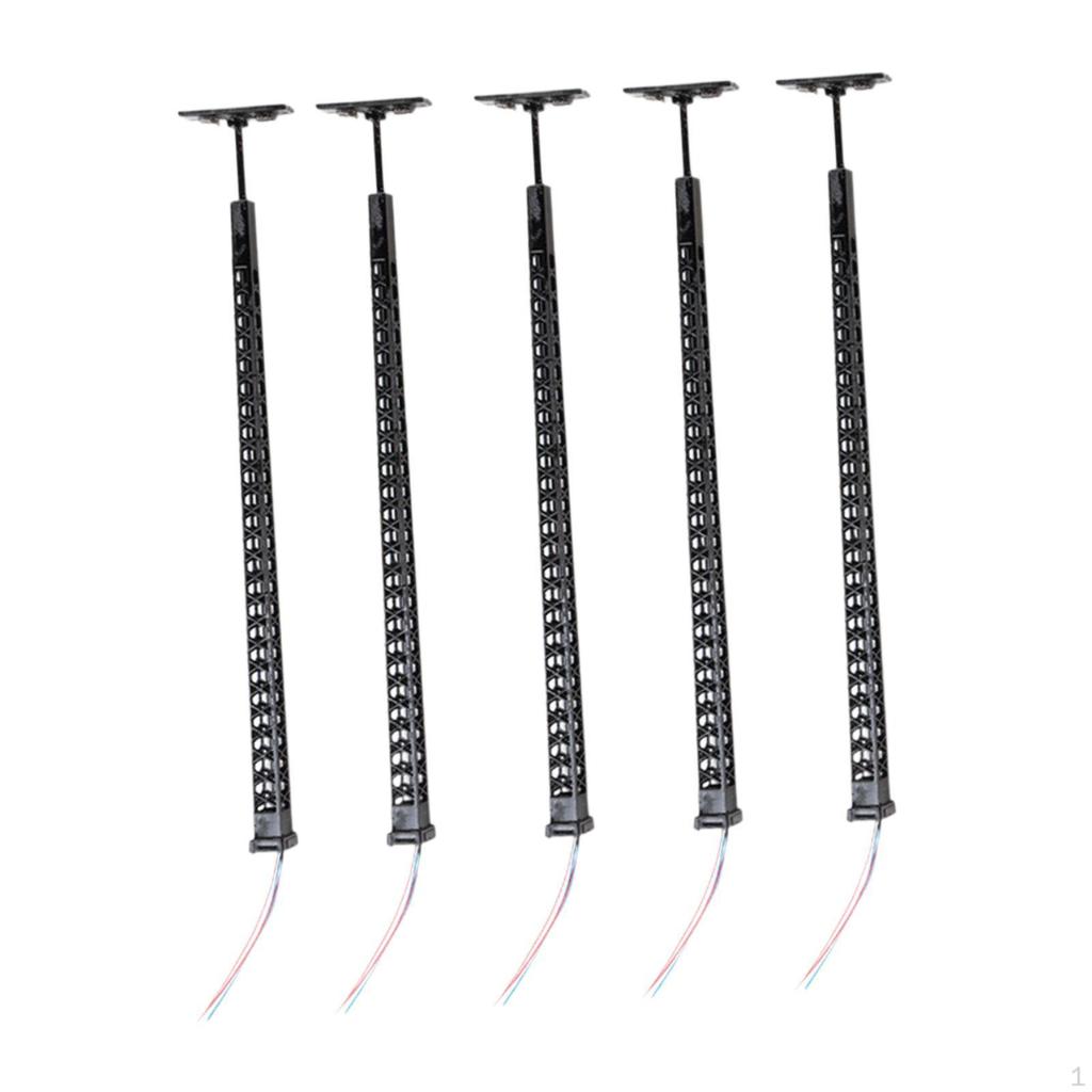 5 LED Streetlights in 1:87 Scale for Micro Landscapes, DIY Model Railway Street Lighting