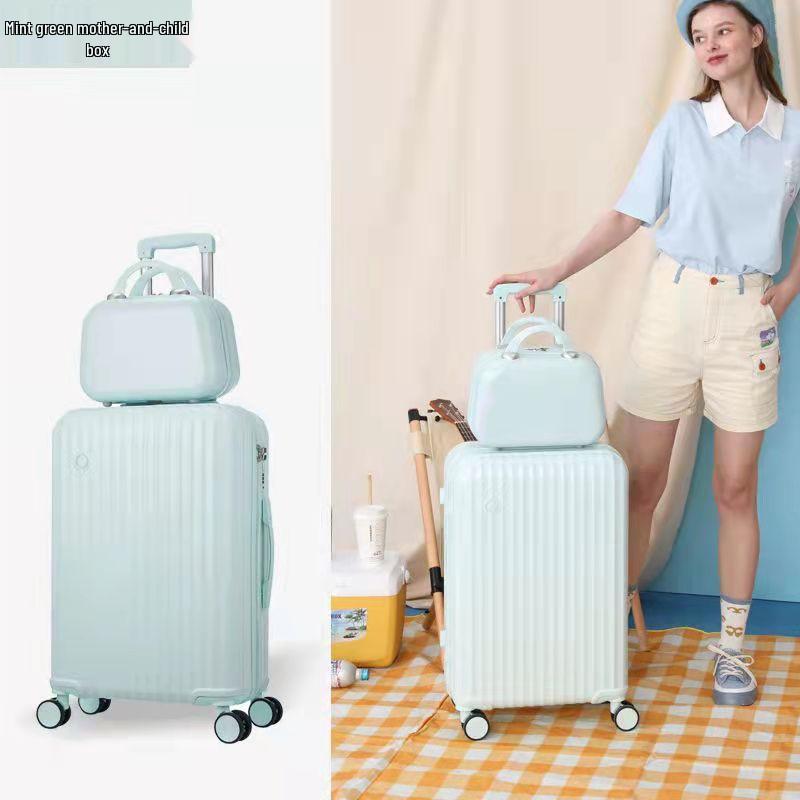New Lightweight 20'' Student Carry-On Suitcase with Silent Universal Wheels for Women