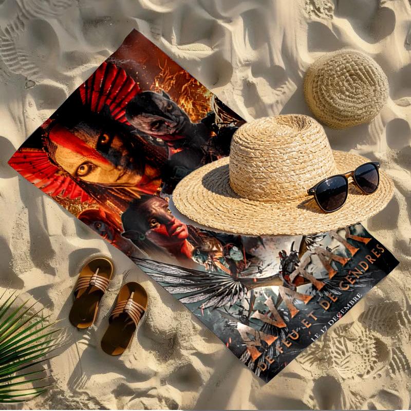 Avatar Print Beach Towel Design, Soft, Lightweight. for Home Bathroom, Spa, Pool, Yoga, Surfing, Camping, Gift for Family, Friend