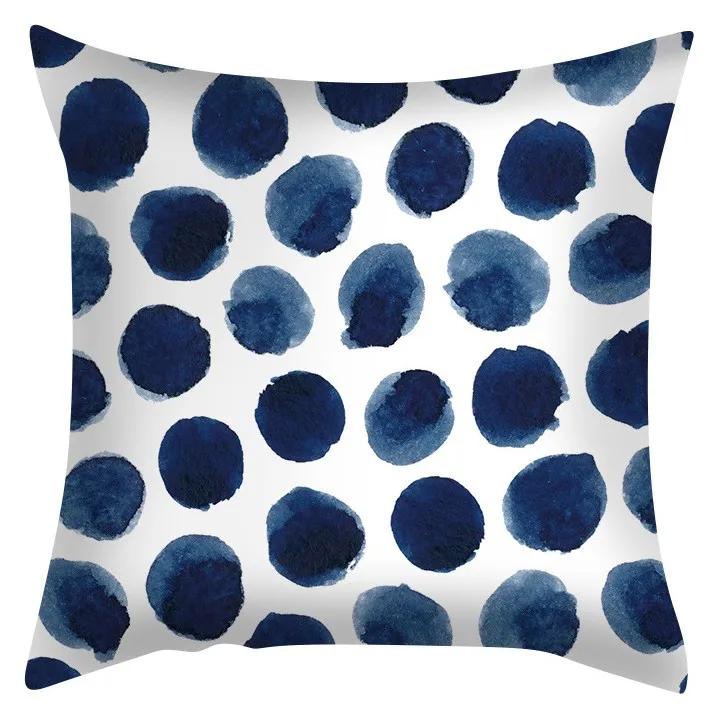 Абстрактная синяя наволочка, модная подушка, автомобильная подушка, чехол для дивана 12x12Inch