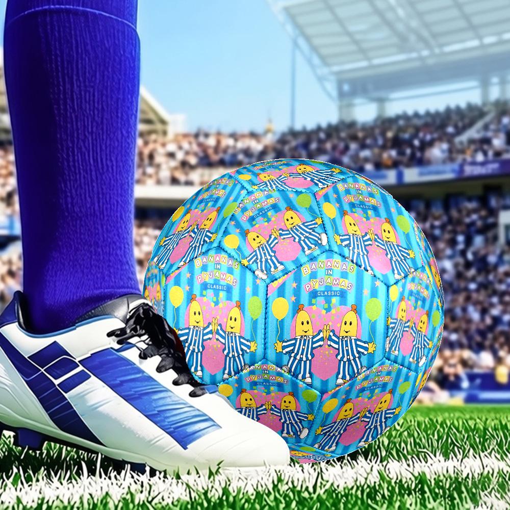 Bananas In Pyjamas Classic Soccer Ball Size 5 Soccer Ball, Machine-stitched, Durable, Suitable for Training and Matches Fan Gift
