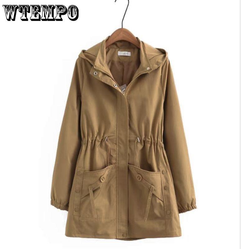 Spring and Autumn Women's Short Windbreaker Jacket Spring and Autumn Large Hooded Western Style Top