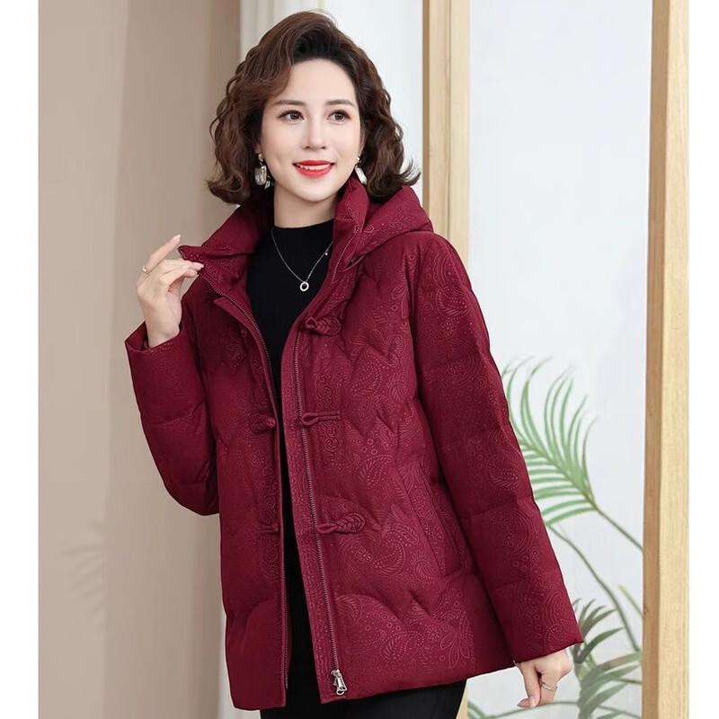 SNOWFLYING Women's 2024 New Chinese Style Short Down Jacket X40144909F