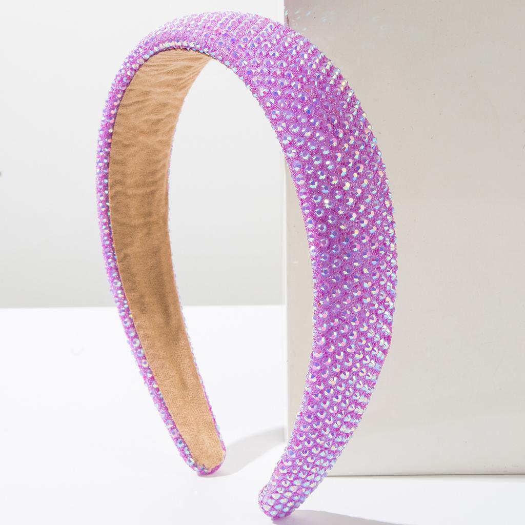 New Wide Brim Diamond-Laid Hairband Full Diamond Shiny Trendy Party Headband Simple All-Match Hair Accessories