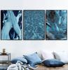 Wall Paintings Room Decor Blue Quote Wall Art Nordic Home Decoration Modern Pictures for Living Room No Frame