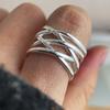 925 Sterling Silver Rings for Women Couple Minimalist Handmade Simple Interware Ring Fine Jewelry Gift Prevent Allergy