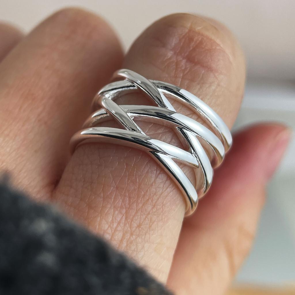 925 Sterling Silver Rings for Women Couple Minimalist Handmade Simple Interware Ring Fine Jewelry Gift Prevent Allergy