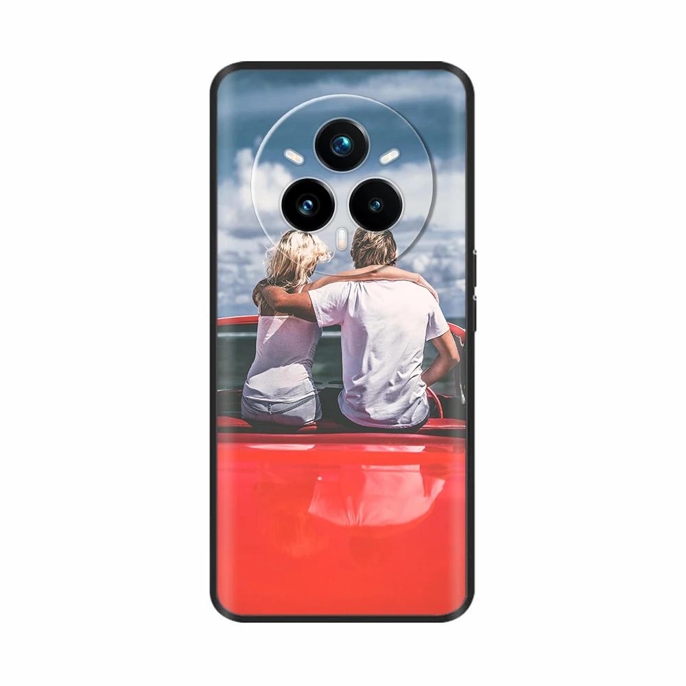 Für Realme 14 Pro Plus Hülle Rückseite Girly Mode Herz Blume Malerei Weiche TPU Hülle Fundas Für Oppo Realme 14 Pro+ Hüllen