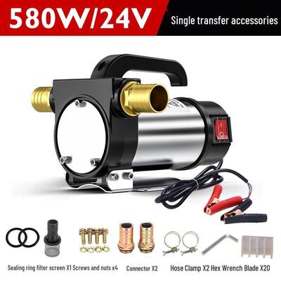 Aokewen 24V Reversible Self-Priming Cast Iron Diesel Transfer Pump