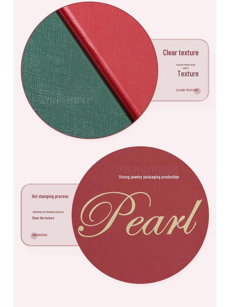 Velvet Pearl Necklace Jewelry Set Box - Mother's Day Gift Packaging and Storage Box