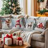 Christmas Theme Cushion Pillowcase Printed Polyester 45X45Cm Throw Pillowcover Decorative Sofa Cushion Pillowslip Home Decor