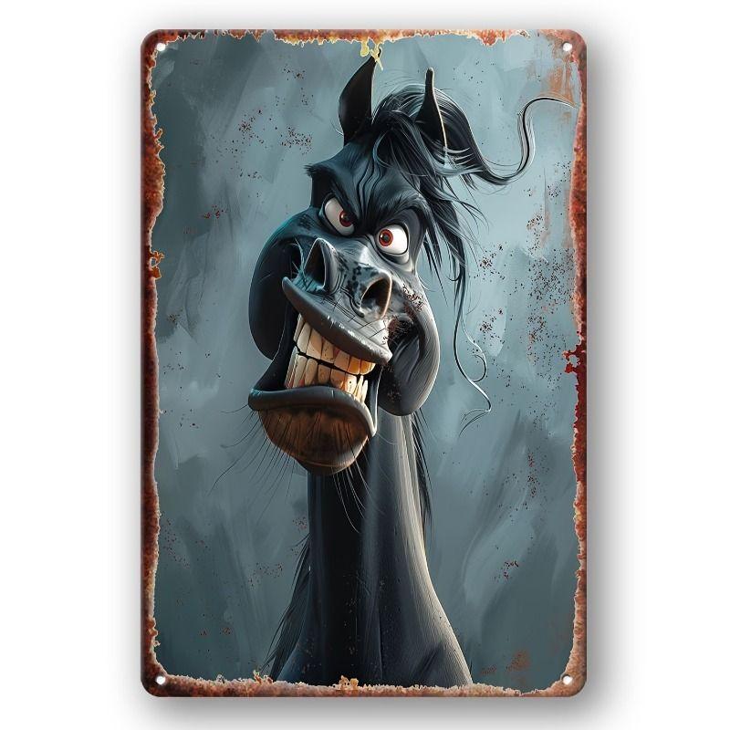 Retro Metal Animal Wall Art for Home Kitchen Farm Cafe Garden