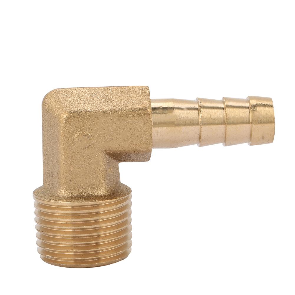 2pcset G38 Male Thread Brass Elbow Hose Barb Coupling Connector Joint Adapter Fitting(8mm)