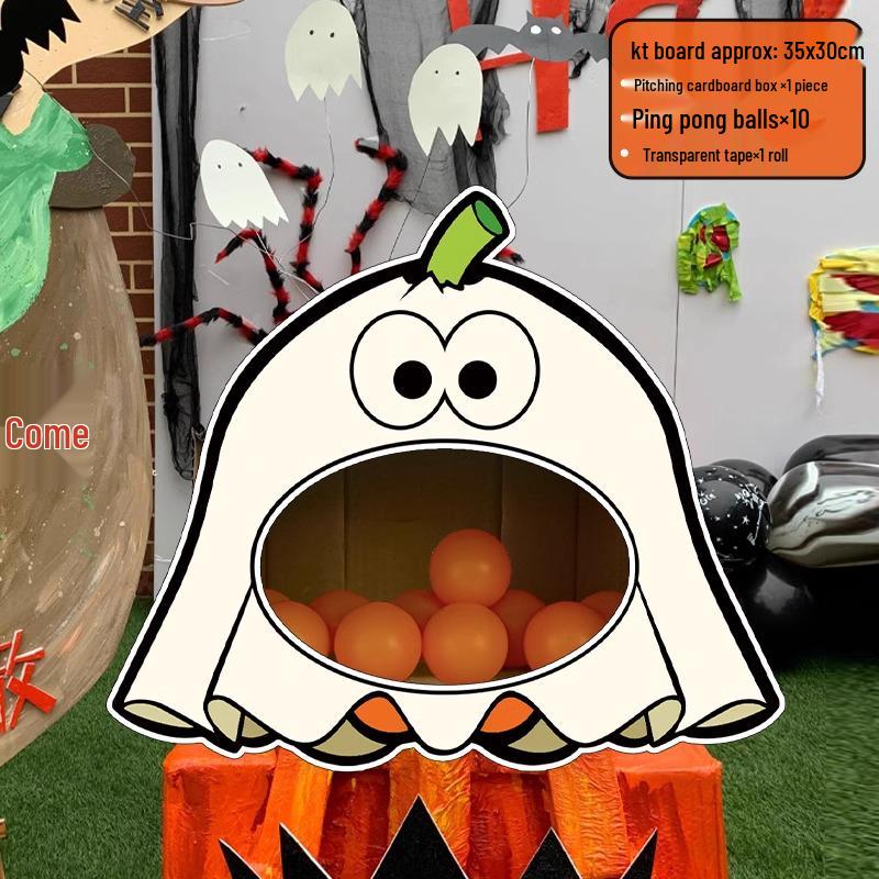 DIY Halloween Pumpkin Throwing Game Props for Kindergarten Decoration