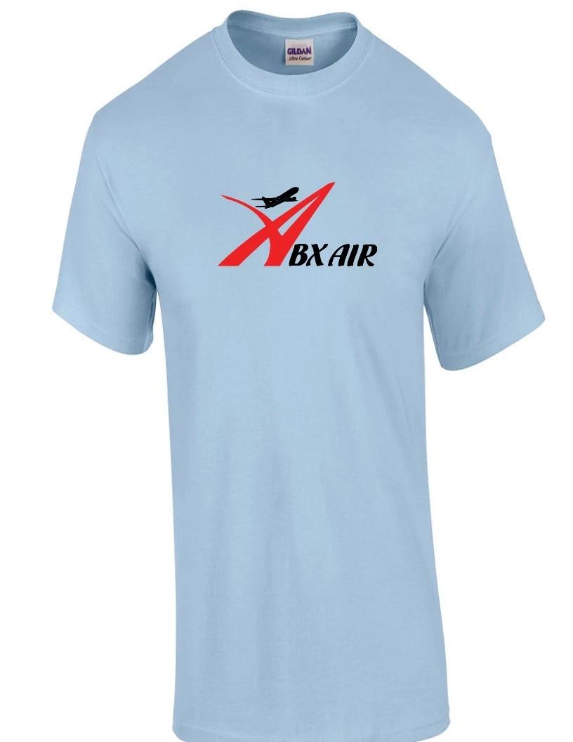 ABX Air Red Black Retro Logo American US Airline Light Blue Short Sleeve T-Shirt S