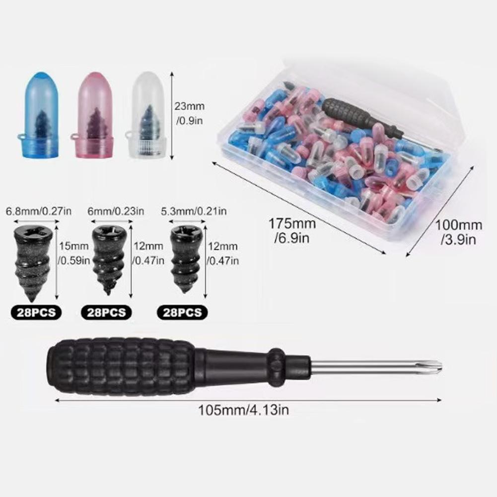 84Pcs Vacuum Tire Repair Nail No Trace Car Motorcycle Rubber Repair Nails Fast Tool Tyre Repair Tubeless Tyre Useful Accessories