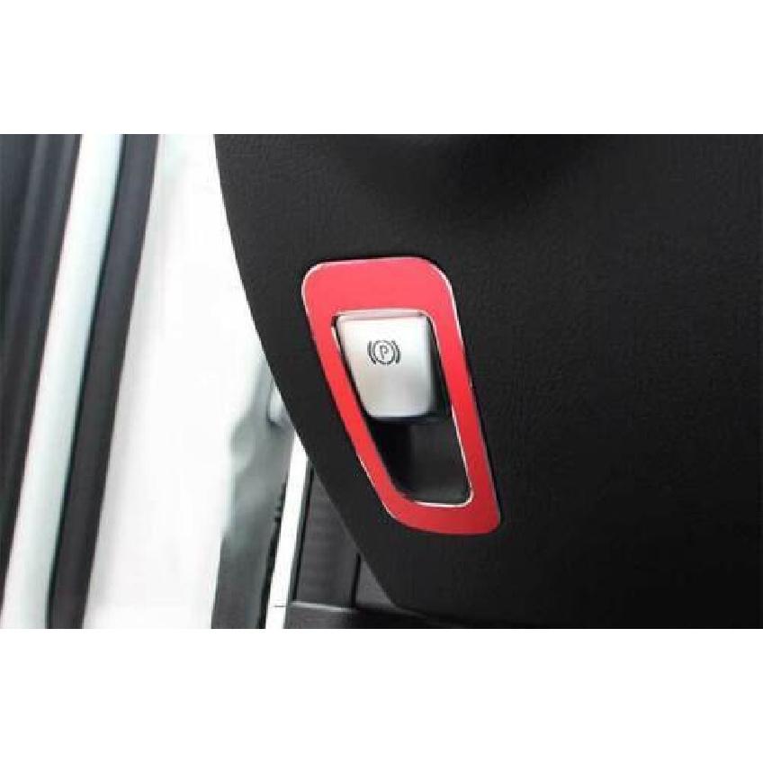 Electronic Handbrake Panel 1PC 2016-2018 For Benz E-Class W213 Red Aluminum Trim