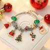 Decorative Wrist Accessories Christmas Charm Bracelet for Women, Santa Claus Snowman Tree Socks Bracelets Pendant Bracelet, Adjustable Drop Xmas Party