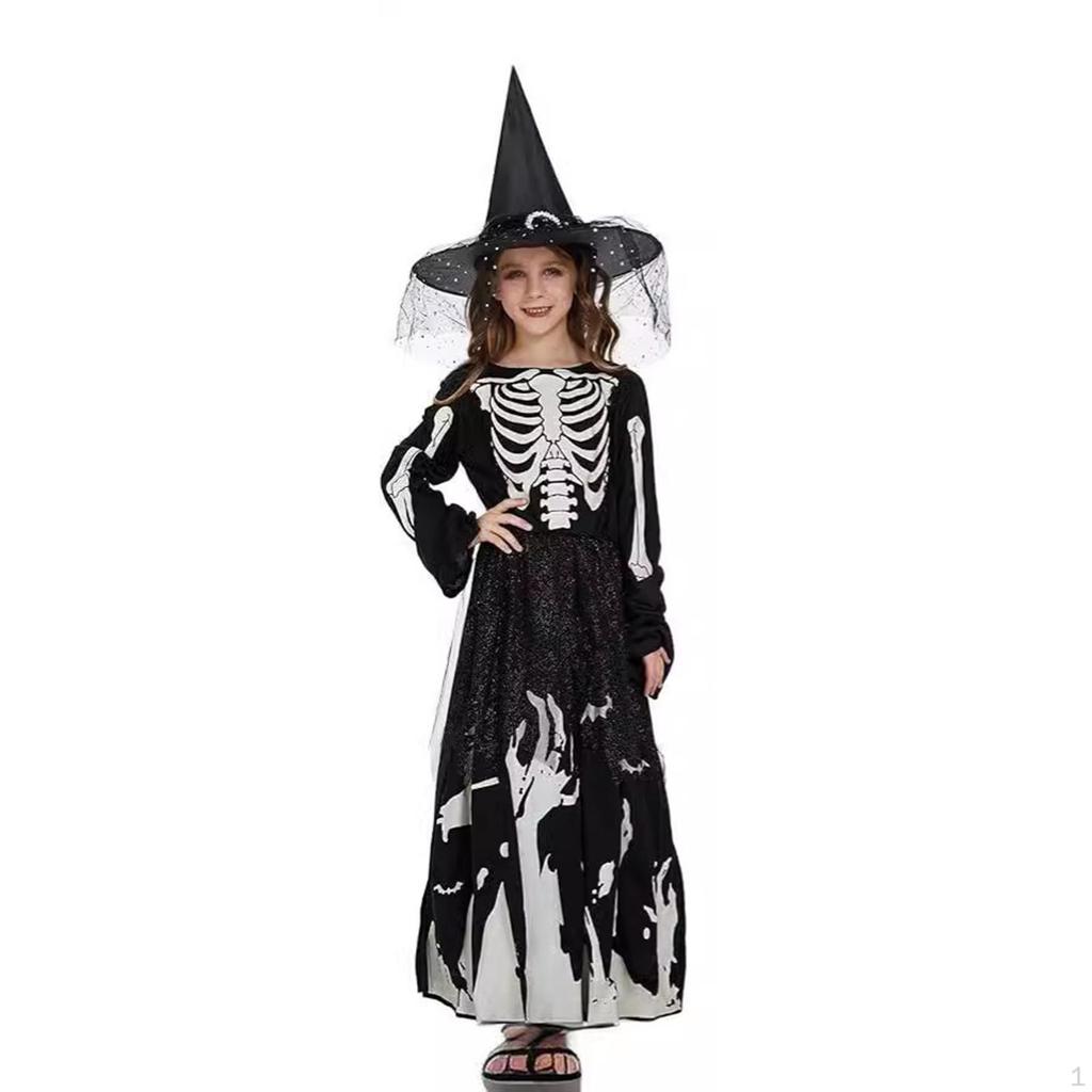 Halloween Skeleton Costume Dress Clothing for Photo Props Party