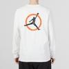 Jordan Flight Mvp Long Sleeve Crew T-Shirt With Letter Logo And Drop Shoulder Men Tops White DV8433-030