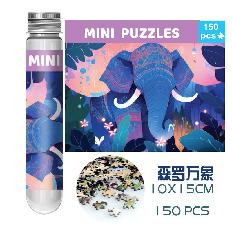 150PCS Mini Test Tube Oil Painting Jigsaw Puzzles Set Family Educational Toys Gifts for Adults Children Creative DIY Puzzle Game