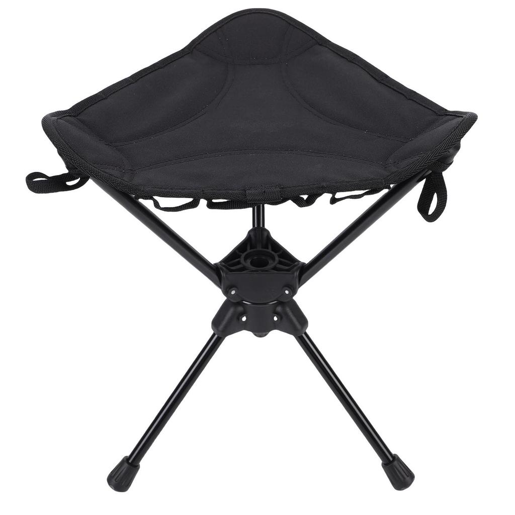 Folding Camping Stool 360 Degree Rotating Lightweight Triangular Portable Outdoor Small Chair for Hiking Fishing BBQ