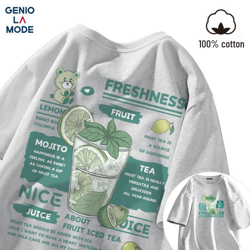 GENIOLAMODE Ao Ruipeng Empfohlenes Herren Baumwoll Freizeit Kurzarm T-Shirt