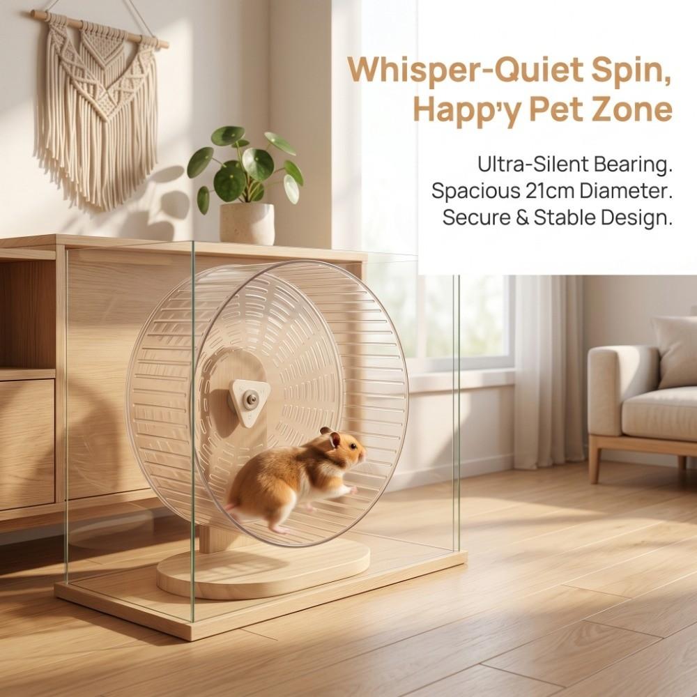21cm Hamster Running Wheel Stable Durable Hamster Wheel Toy Removable Silent Hamster Exercise Device Small Animal Toys