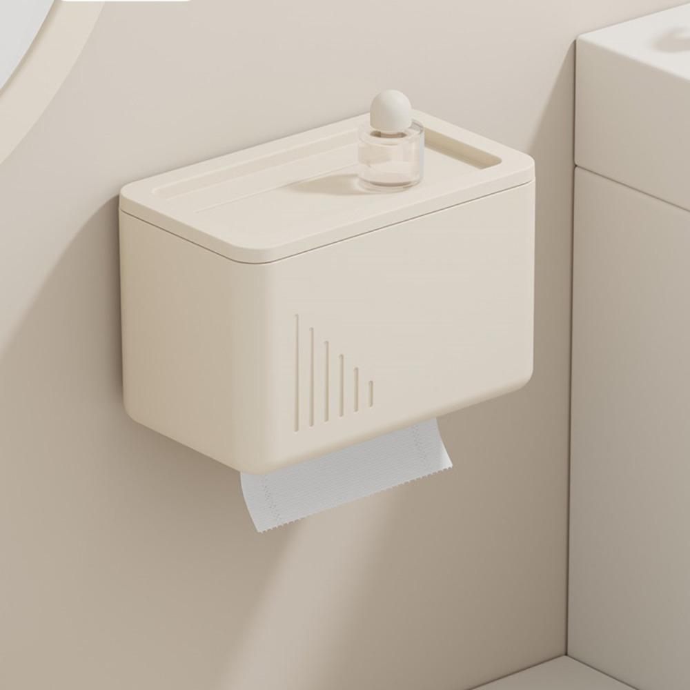 Light Luxury Toilet Paper Roll Storage Multifunctional Wall Mounted Storage Box  Home