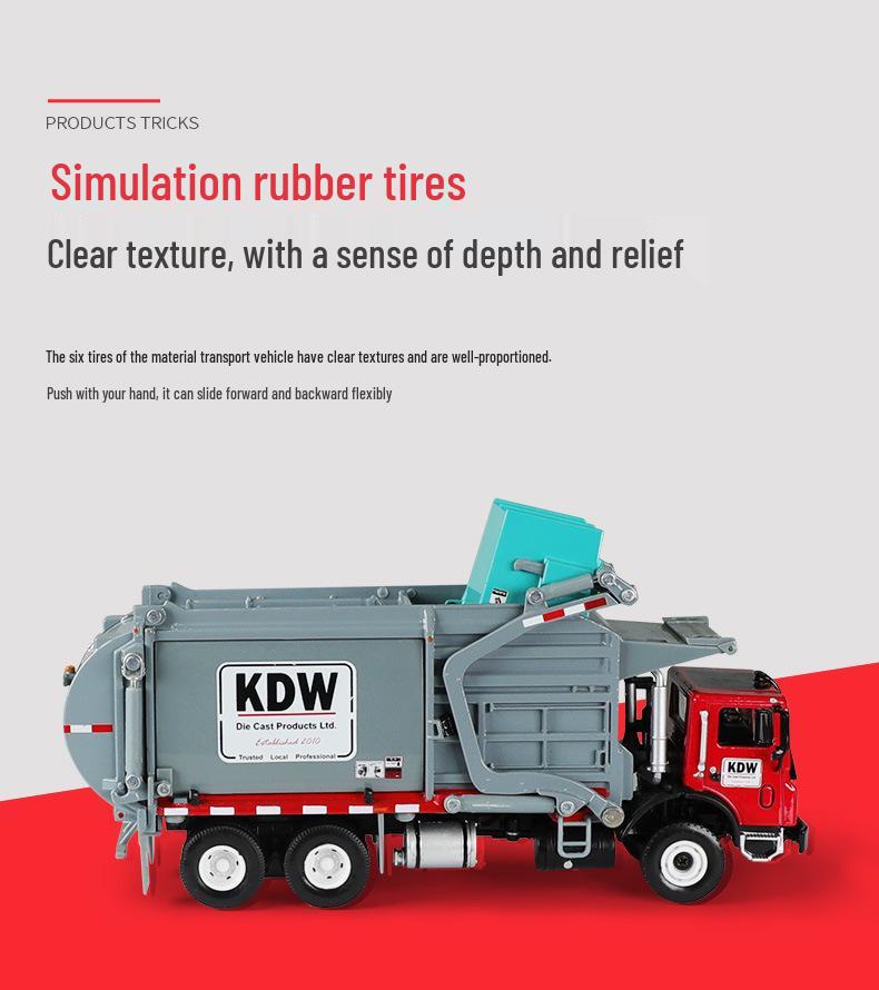 Boxed Cadywell 625040 Alloy Material Handler Car Model - Garbage Transport Engineering Vehicle