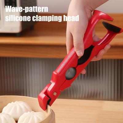 Pinze 3-in-1 per Piastra Calda, Pinze Resistenti al Calore per Ciotole, Sollevapiatti Antiscivolo con Apribottiglie e Blocco Incorporati, Pinza da Cucina Antiscottatura