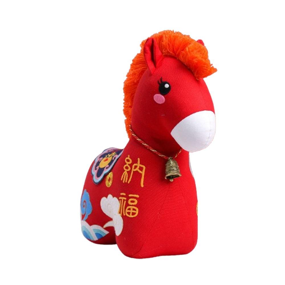 Embroidered 2026 Horse Stuffed Toys 12/15/22/32cm New Year Mascot Pony Plush Doll  Festival Gift