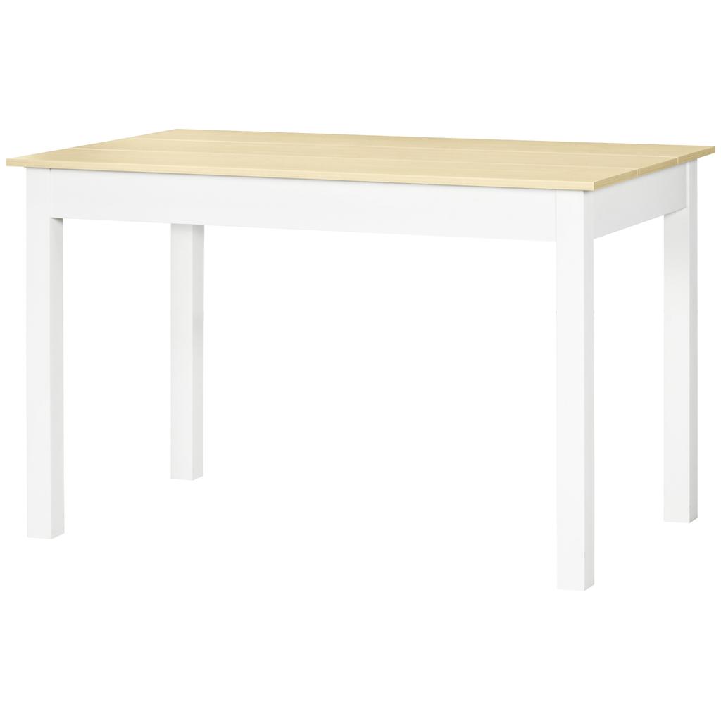 Modern Design Two-Tone Dining Room Table with Large Top 4-6 People In Wood Dim. 119L X 70W X 75H Cm